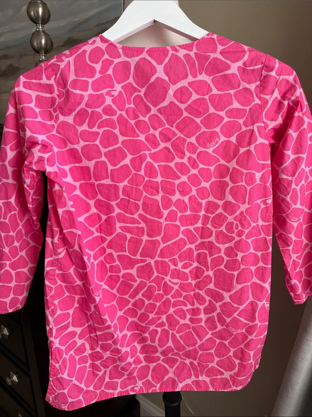 Lilly Pulitzer Bright Pink Animal-Print girls swim cover size large